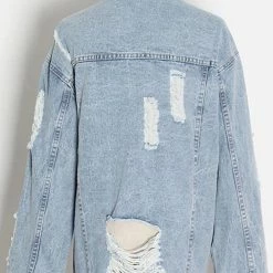 Reve Doll Essentials Jessica Bara Callie Distreased Denim Jacket