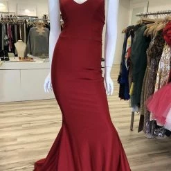 Jessica Bara Brennah Backless Ruched Gown
