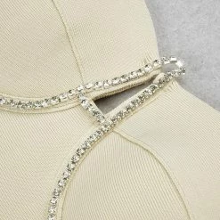 Jessica Bara Zahra Bandage Diamond Mini Dress