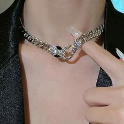 Summer Lovin' Jessica Bara Lillian Snake Chain Choker Necklace