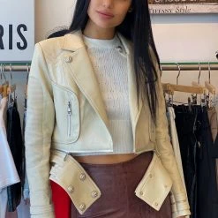 Reve Doll Essentials Jessica Bara Jeffie Long Sleeve Detachable Leather Jacket