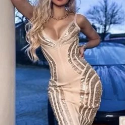Birthday Suit Jessica Bara Armelle Sequin Bandage Mini Dress