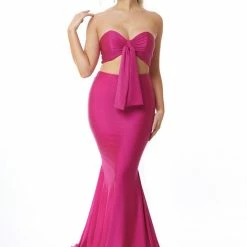 Dresses Atria Sleeveless Knot Tie Two Piece Gown