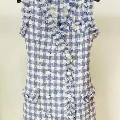 Jessica Bara Kymmie Tweed Mini Blazer Dress