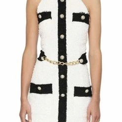 Jessica Bara Noah Halter Neck Belted Mini Dress Influencer Style