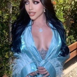 Influencer Style Jessica Bara Chelsia Feather Belted Mini Dress