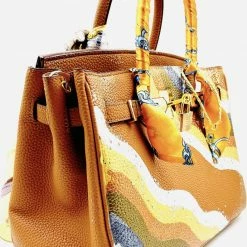 Accessories Anca Barbu Handpainted Geode Handbag