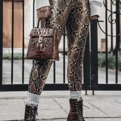Commando Faux Leather Animal Print Legging Influencer Style