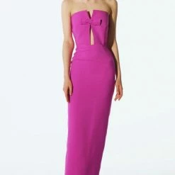 Jessica Bara Collete Bandage Choker Maxi Dress