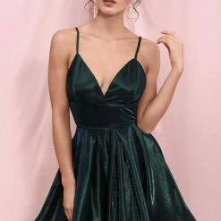 Jessica Bara River V Neck Reflective Mini Dress Birthday Suit