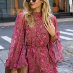 Jessica Bara Parisa Long Sleeve Floral Romper Summer Lovin'