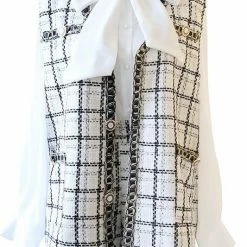 Jessica Bara Brinley Plaid Vest Blouse And Shorts Three Piece Set The 9-5 Shop