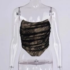 SALE Jessica Bara Asia Mesh Lace Corset Top