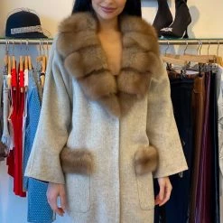 Reve Doll Essentials Luigi Long Sleeve Fur Coat