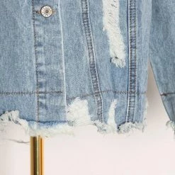 Reve Doll Essentials Jessica Bara Callie Distreased Denim Jacket