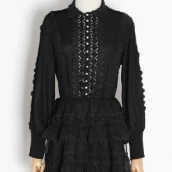 Jessica Bara Saint Long Sleeve Embroidered Mini Dress Summer Lovin'