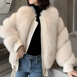 Best Sellers Jessica Bara Gavin Leather & Fur Long Sleeve Jacket