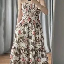 Dresses Jessica Bara Alaina Floral Ruffle Maxi Dress