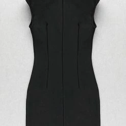 Dresses Jessica Bara Lucia Cut Out Shoulder Pad Bandage Mini Dress