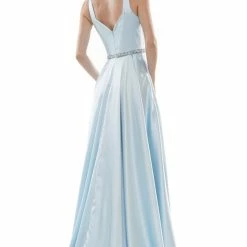 Colors Dress A Line Leg Slit Gown The Event Shop