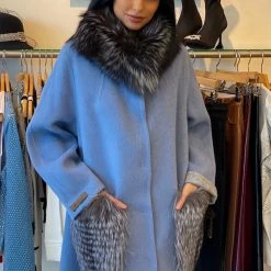 Luigi Long Sleeve Fur Coat