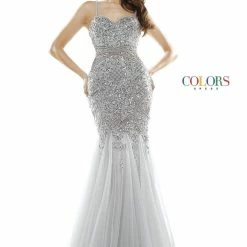 Colors Dress Beaded Tulle Mermaid Gown The Event Shop