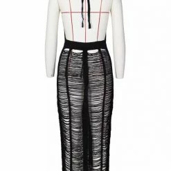 Jessica Bara Silvia Halter Neck Maxi Cover Up Influencer Style