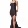 Atria Square Neck Leg Slit Gown The Event Shop