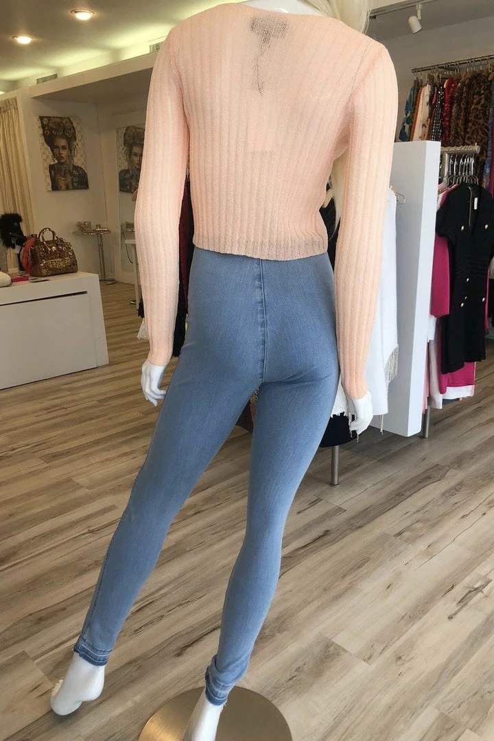 Jessica Bara Kendal Long Sleeve Cropped Cardigan Tops