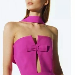 Jessica Bara Collete Bandage Choker Maxi Dress