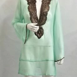 Kareena Bahama Embellished Mini Drawstring Tunic