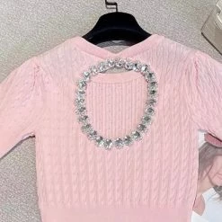 Jessica Bara Colleen Rhinestone Backless Top Reve Doll Essentials