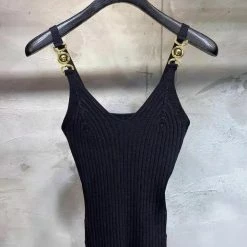 Reve Doll Essentials Jessica Bara Camilla Knit V Neck Tank Top