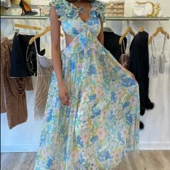 Influencer Style Jessica Bara Odonna Vintage Floral Maxi Dress