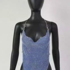 Jessica Bara Reed Chain Halter Top Tops
