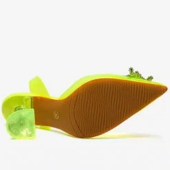 Jessica Bara Sandra Rhinestone Pointed Clear Heels Best Sellers