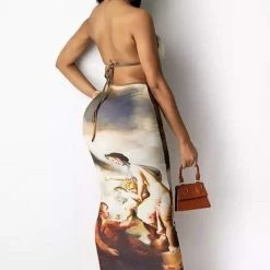 Jessica Bara Angel Cut Out Bodycon Maxi Dress Summer Lovin'