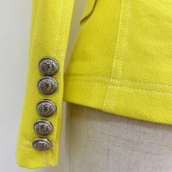 Jessica Bara Kiana Denim Double Breasted Blazer