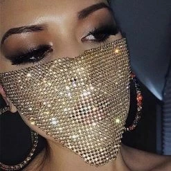 Accessories Leandra Rhinestone Face Masks
