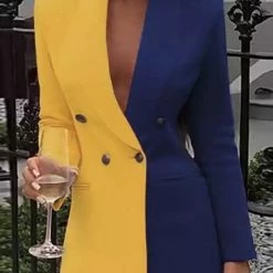 Jessica Bara Caeden Colorblock Blazer