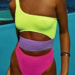 Jessica Bara Tallulah One Shoulder Cut Out Swimsuit Summer Lovin'