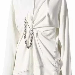 Jessica Bara Mikayla Oversized Pinned Chain Sweatshirt