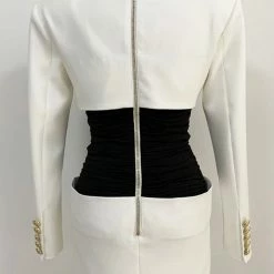 Jessica Bara Perry Long Sleeve Color Block Mini Dress