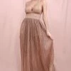 Jessica Bara Candance V Neck Glitter Maxi Dress