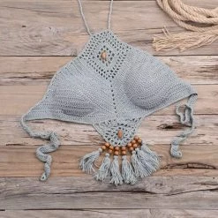 Jessica Bara Shania Crochet Beaded Two Piece Set