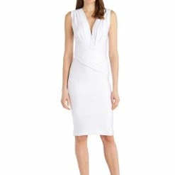 Reve Doll Essentials Jessica Bara Reese Draped Bodycon Midi Dress