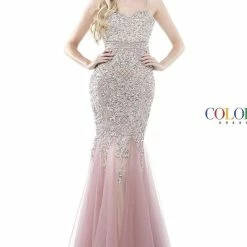 Colors Dress Beaded Tulle Mermaid Gown The Event Shop