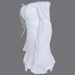 Jessica Bara Lannie Off The Shoulder Eyelet Mini Dress