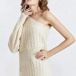 Reve Doll Essentials Jessica Bara Morgyn One Shoulder Knitted Sweater