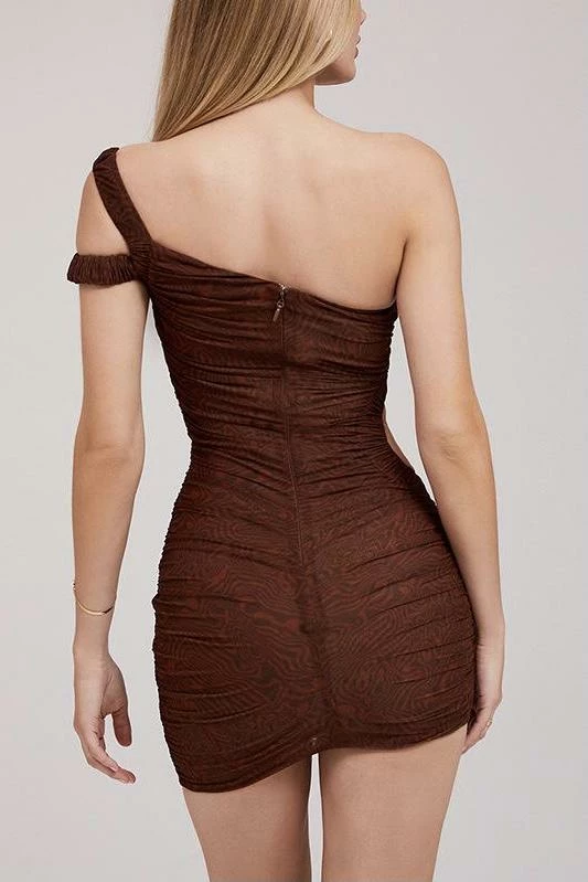 Jessica Bara Nadia One Shoulder Bodycon Mini Dress